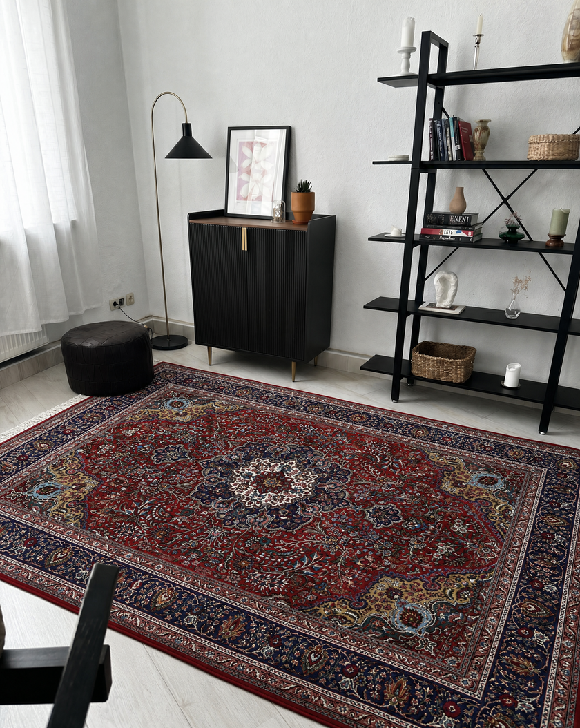 Täbriz Teppich ca. 300 × 200 cm – rot/blau & luxuriös
