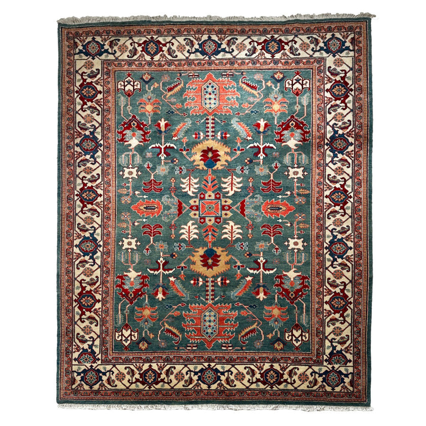 Täbriz Teppich ca. 300 × 200 cm – rot/petrol & edel