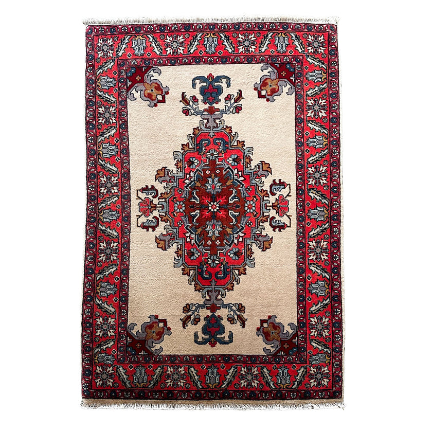 Täbriz Teppich ca. 150 × 100 cm – rot/creme & klassisch