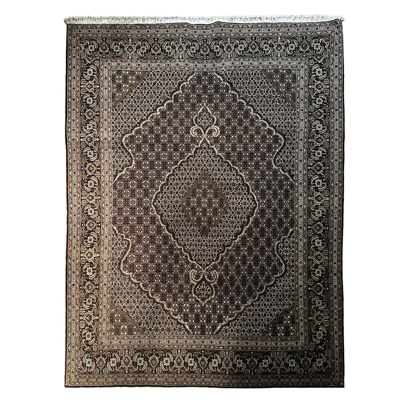 Täbriz Teppich ca. 314 × 200 cm – dunkelbraun, creme & beige