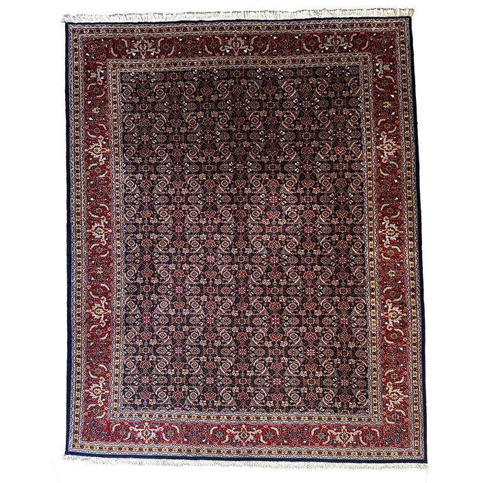 Täbriz Teppich ca. 300 × 200 cm – dunkelblau/rot & fein gemustert