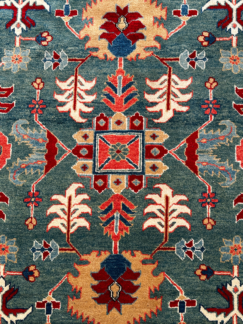 Täbriz Teppich ca. 300 × 200 cm – rot/petrol & edel