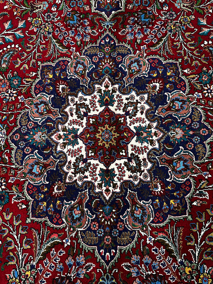 Täbriz Teppich ca. 300 × 200 cm – rot/blau & luxuriös