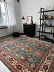 Täbriz Teppich ca. 300 × 200 cm – rot/petrol & edel