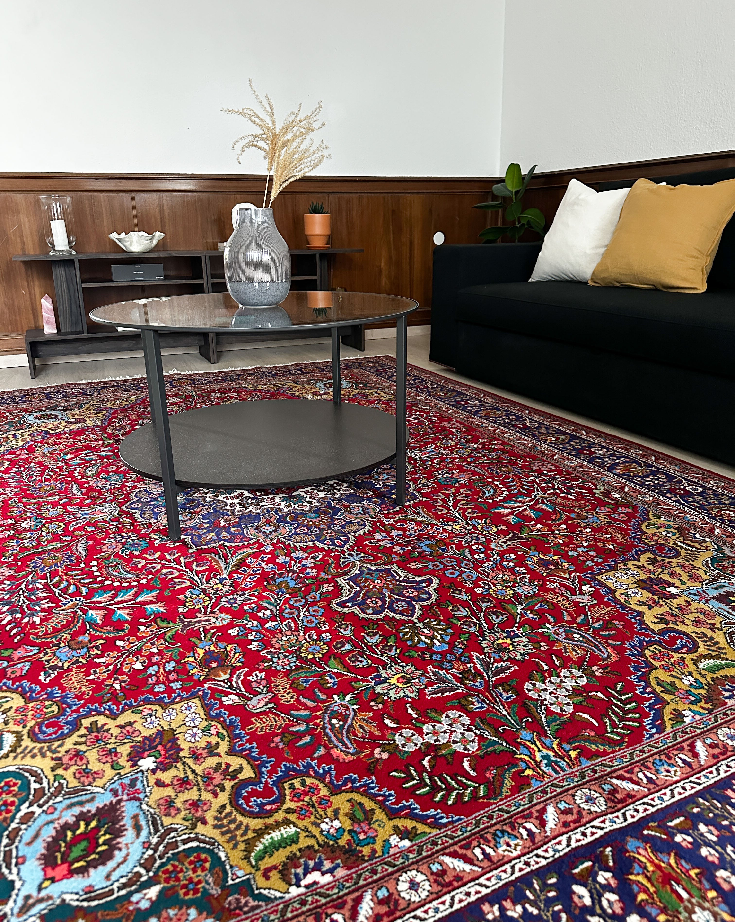 Täbriz Teppich ca. 300 × 200 cm – rot/blau & luxuriös