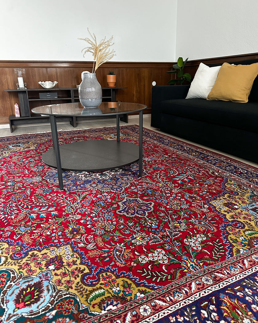 Täbriz Teppich ca. 300 × 200 cm – rot/blau & luxuriös