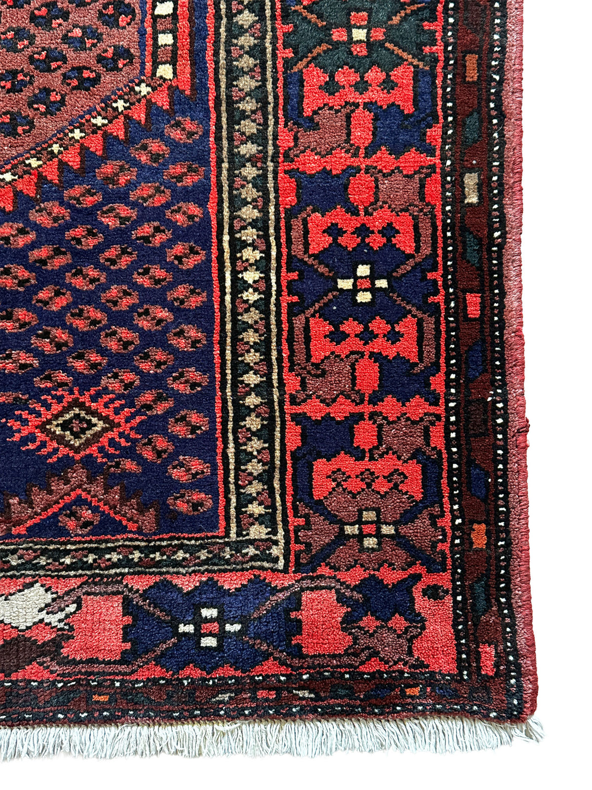 Tuserkan Teppich ca. 243 × 132 cm – dunkelblau & rot