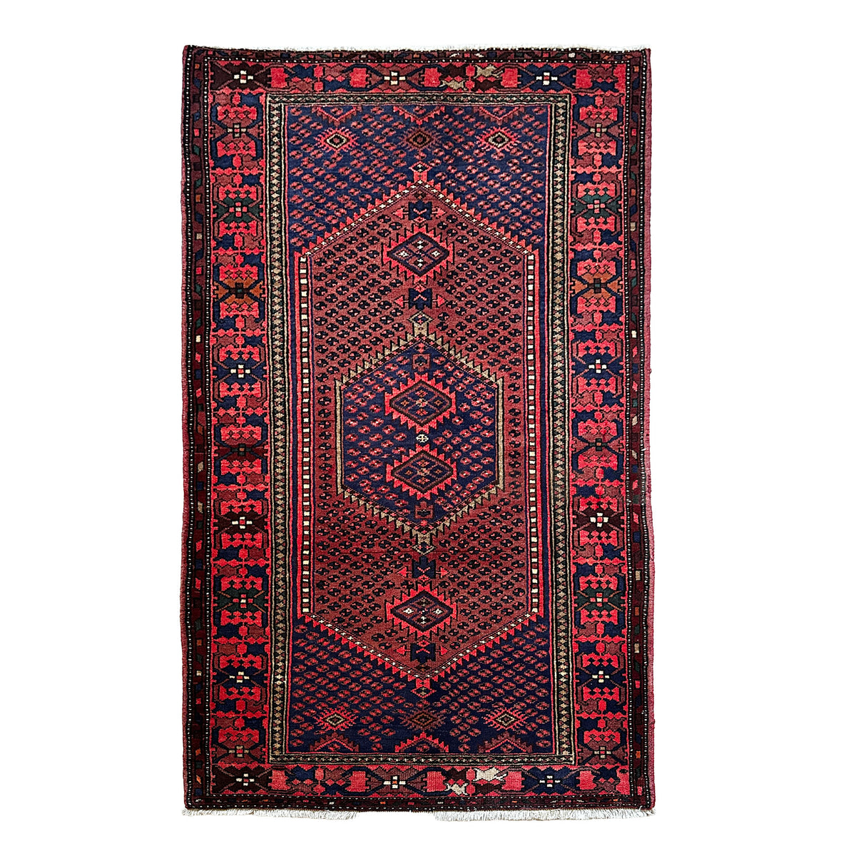 Tuserkan Teppich ca. 243 × 132 cm – dunkelblau & rot