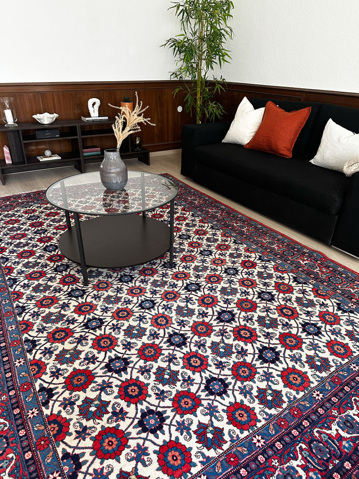 Veramin Teppich ca. 200 × 300 cm – creme/blau & klassisch