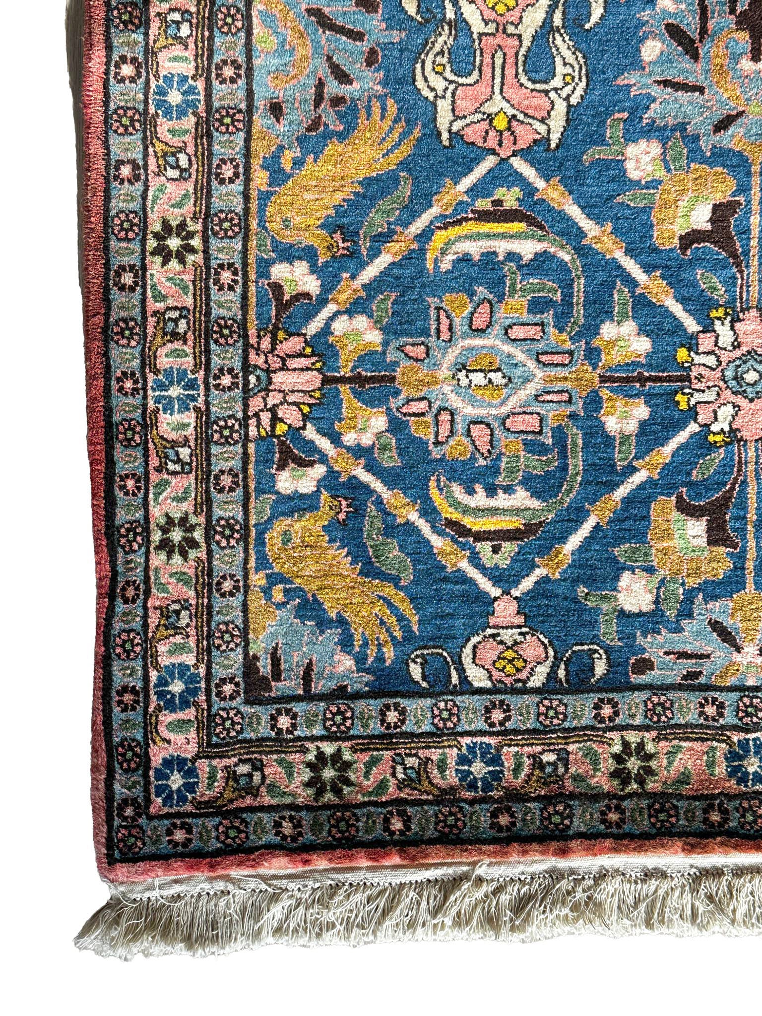 Weramin Teppich ca. 150 × 100 cm – blau/petroleum & ausdrucksstark