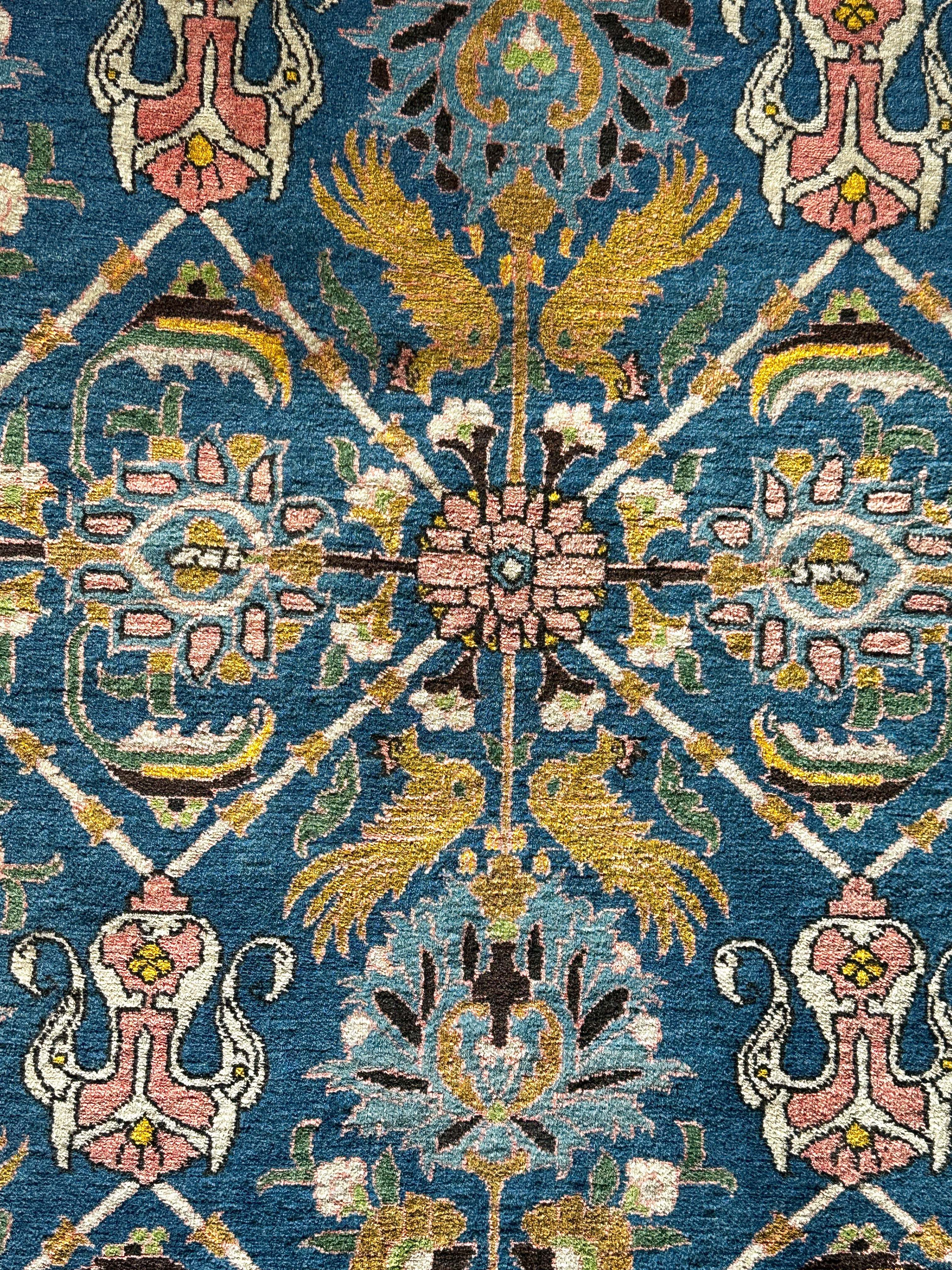 Weramin Teppich ca. 150 × 100 cm – blau/petroleum & ausdrucksstark