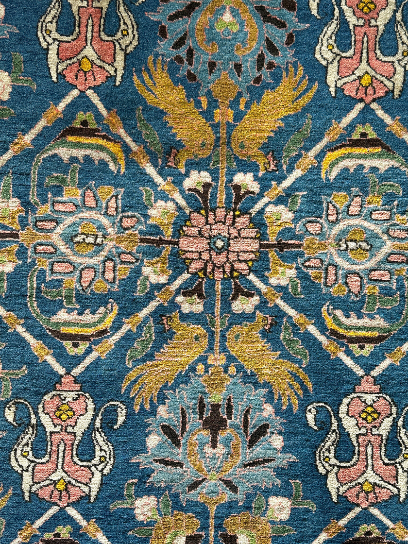 Weramin Teppich ca. 150 × 100 cm – blau/petroleum & ausdrucksstark