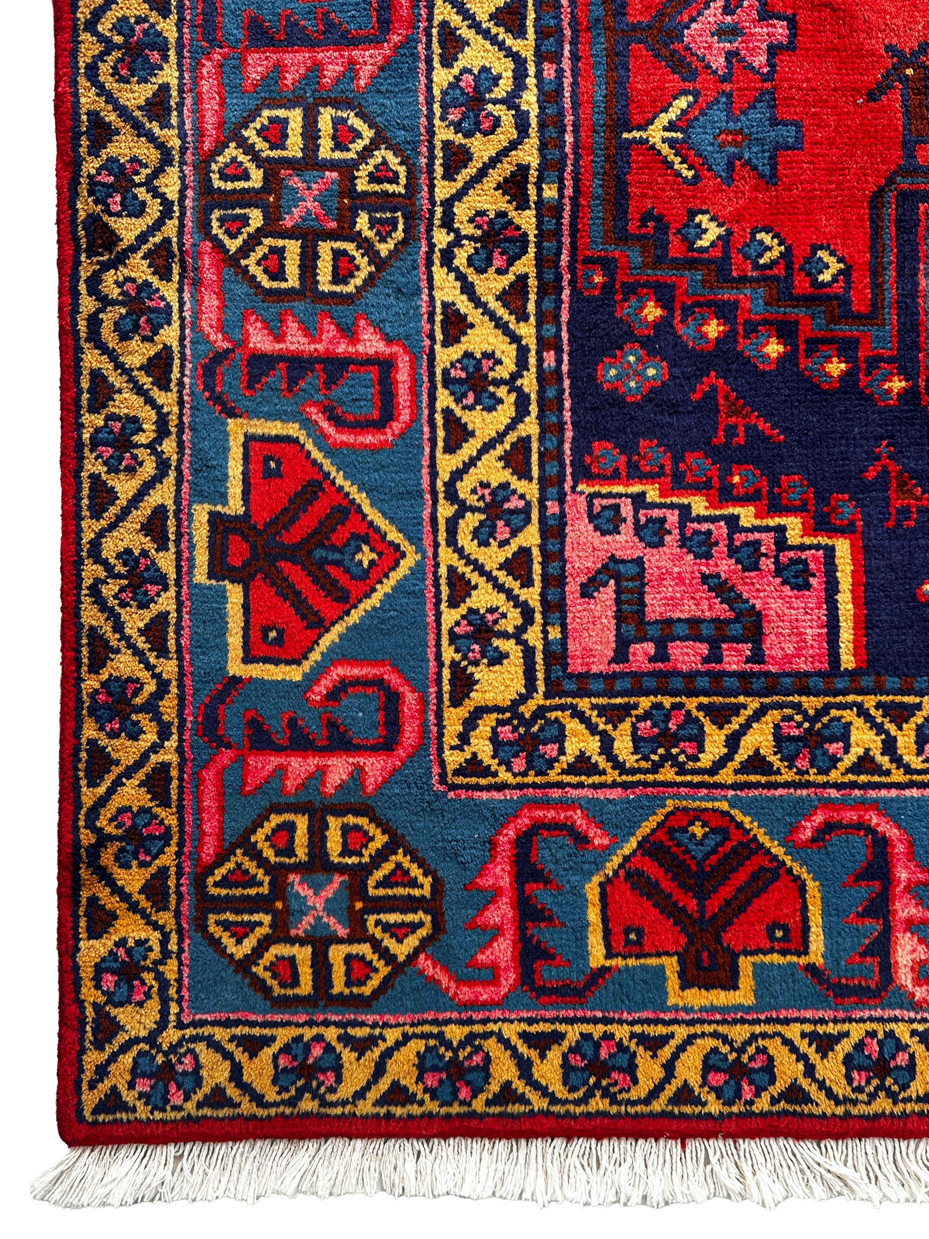 Wiss Teppich ca. 300 × 200 cm – rot/grau & geometrisch