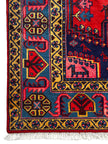Wiss Teppich ca. 300 × 200 cm – rot/grau & geometrisch