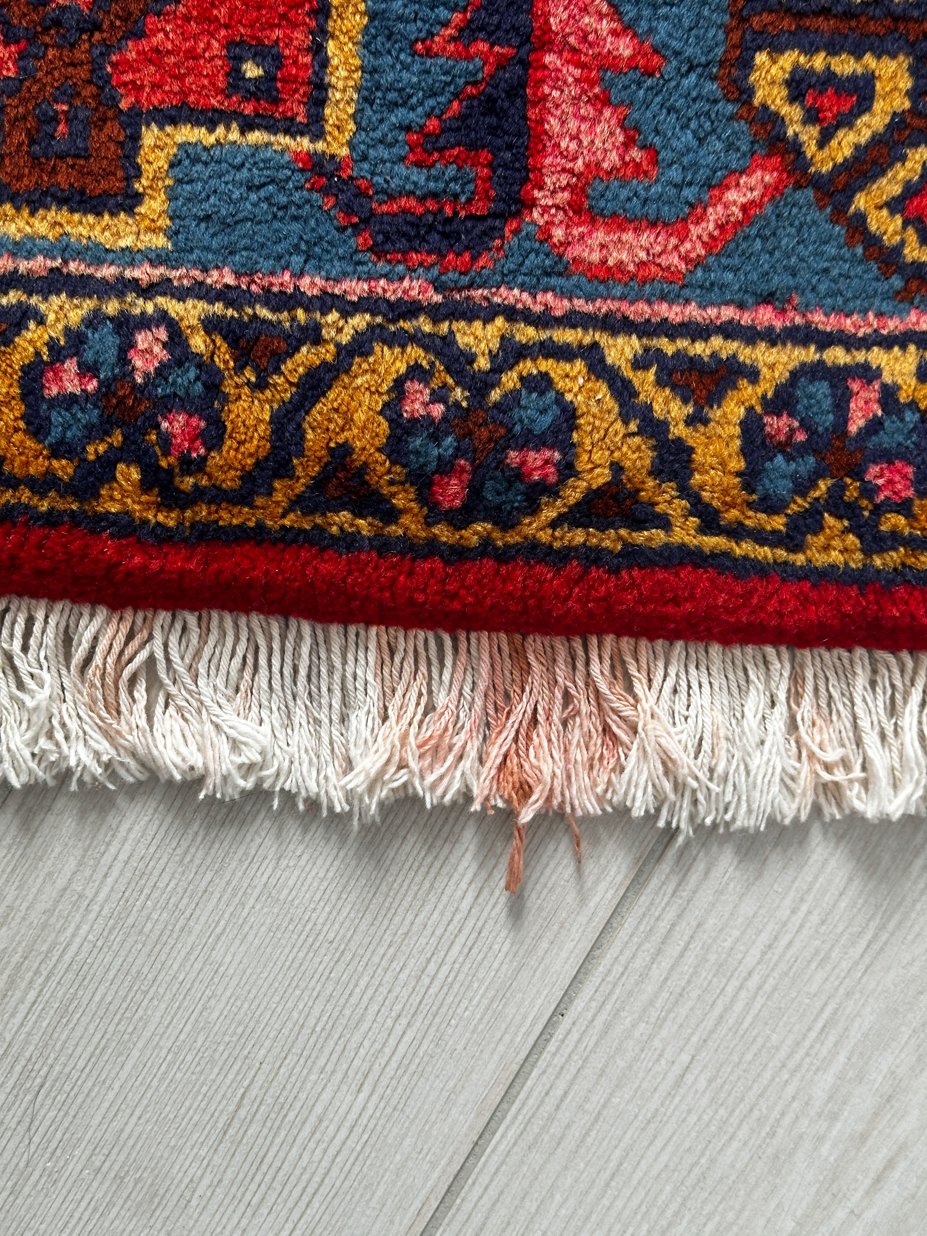 Wiss Teppich ca. 300 × 200 cm – rot/grau & geometrisch