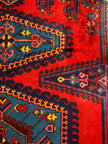 Wiss Teppich ca. 300 × 200 cm – rot/grau & geometrisch