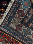 Yalameh Teppich ca. 150 × 100 cm – rot/blau/creme & geometrisch
