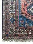 Yalameh Teppich ca. 150 × 100 cm – blau/rosa & geometrisch