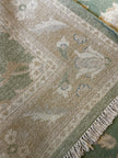 Ziegler Teppich ca. 255 × 162 cm – grün & beige