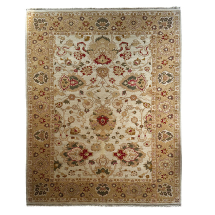 I. Ziegler Teppich ca. 245 × 171 cm – beige & floral gemustert