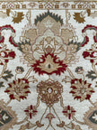 I. Ziegler Teppich ca. 245 × 171 cm – beige & floral gemustert